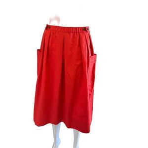 Inner Visions Ship n’ Shore L retro red A-line skirt vintage 70s big open pocket